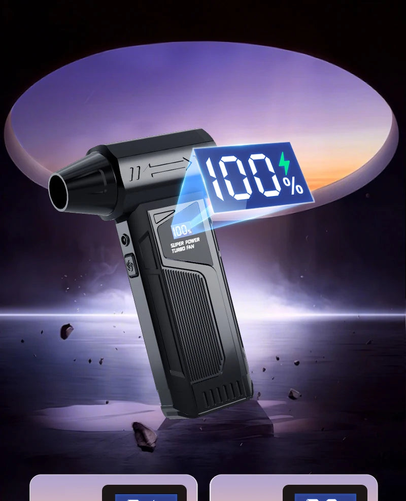 990000RPM Electric Air Blower Powerful Turbo Fan Multi-Purpose Rechargeable Blower Brushless Motor Car/PC/Home/Outdoor Tool