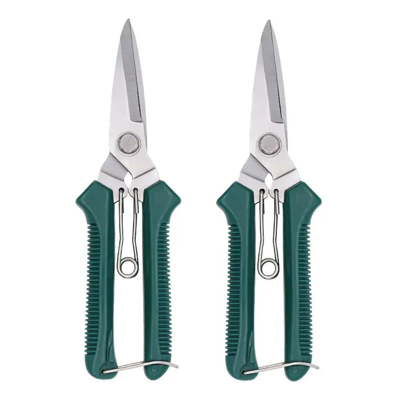 Straight Head Pruning Shears Non-slip HandleStainless Steel Outils Manuels Household Bonsai Garden Scissors Pruing Shear