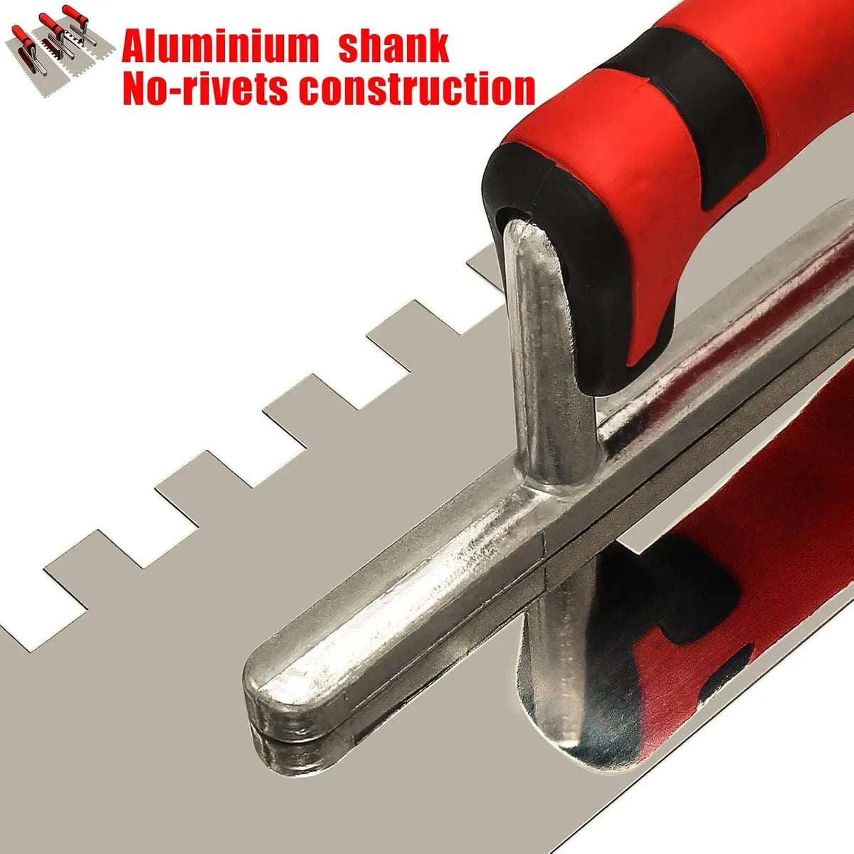 Square Notched Trowel, Stainless Steel Wall & Floor Tiling Tool