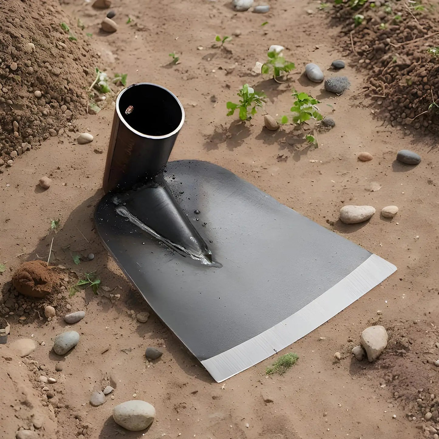 Heavy-Duty Manganese Steel Garden Hoe — Weeding & Cultivator Tool