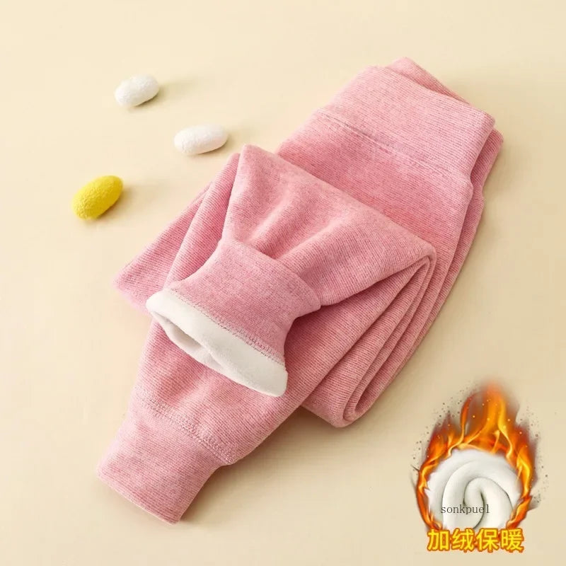 Kids Fleece Thermal Leggings - Thick Warm Inner Pants - photo 7