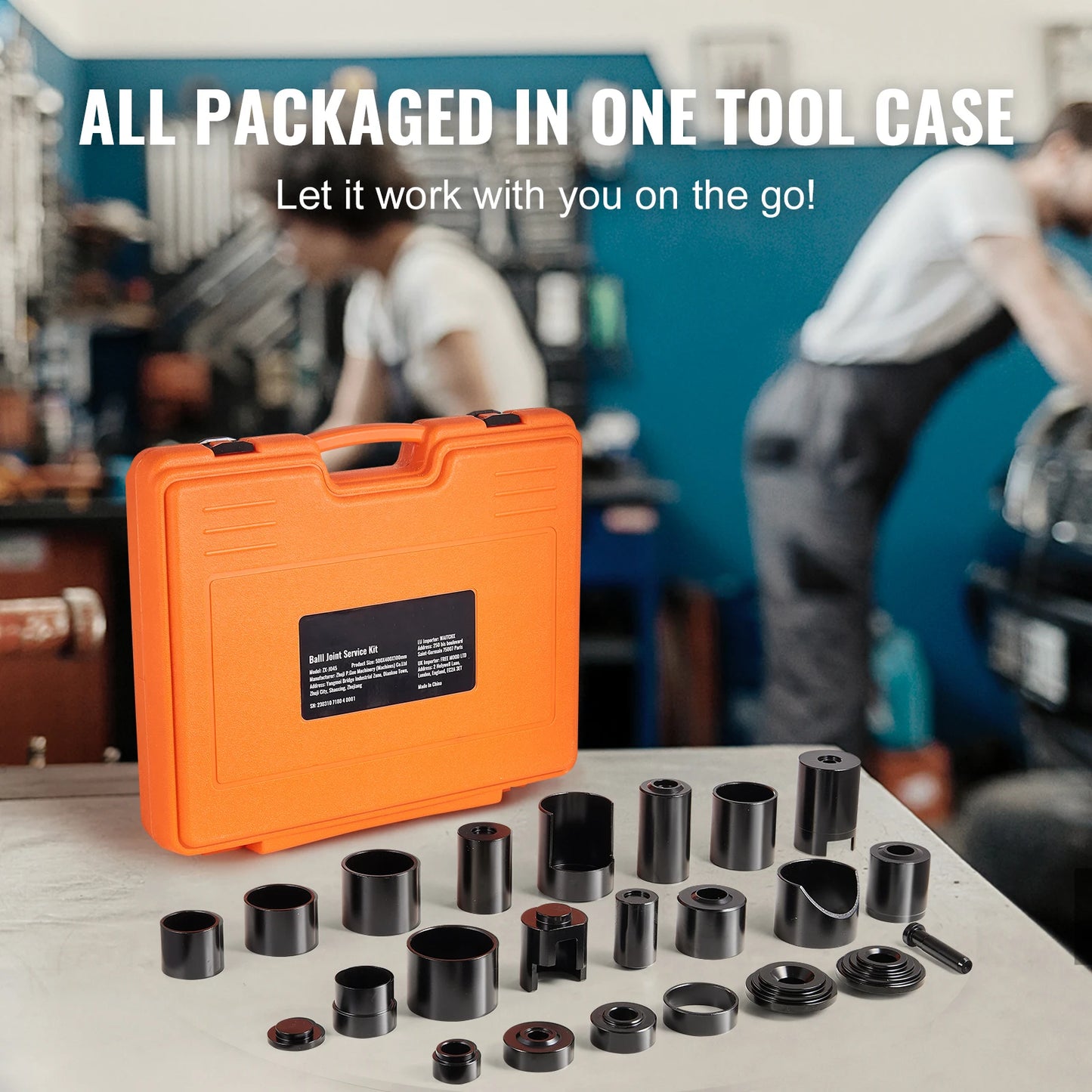 25-Piece Ball Joint Press Kit – Heavy-Duty C-Press Tool for Ford, GM, Dodge, Jeep & Dana Axles