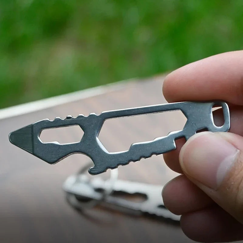 NEW MINI Multifunctional Tainless Steel Pry Bar, New Mini EDC Hex Wrench, Bottle Opener, Portable Outdoor Bicycle Repair Tool