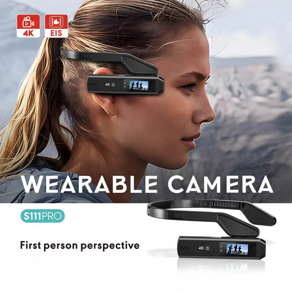 S111 Pro 4K Head Camera — Ultra-Light Wearable Sports Cam