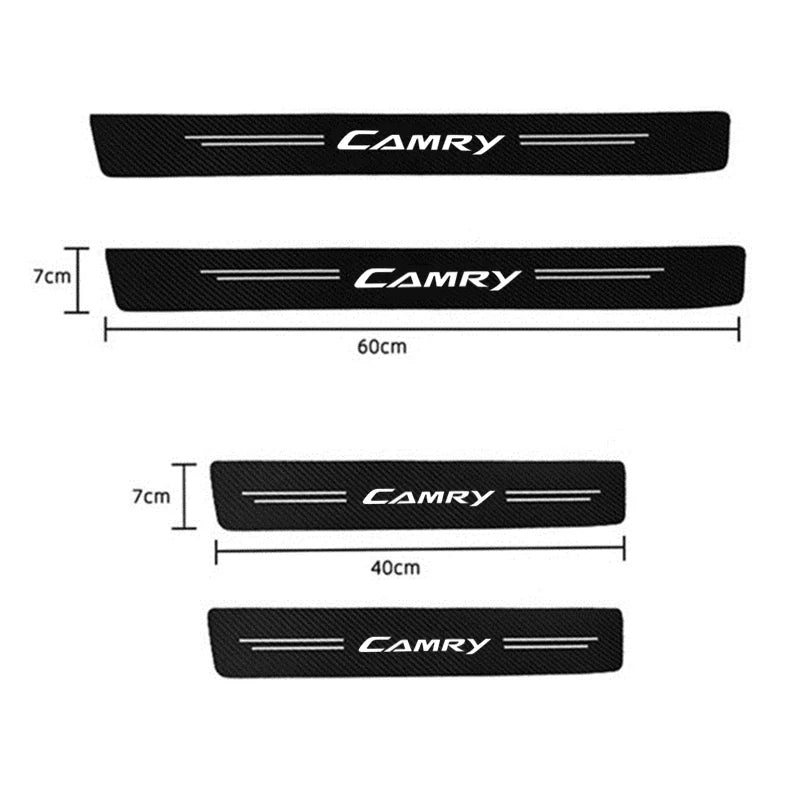 Carbon Fiber Car Sticker Car Door Trunk Protective Strip Anti Scratch Decal For Toyota Camry Corolla C-hr Rav4 Yaris Accessories