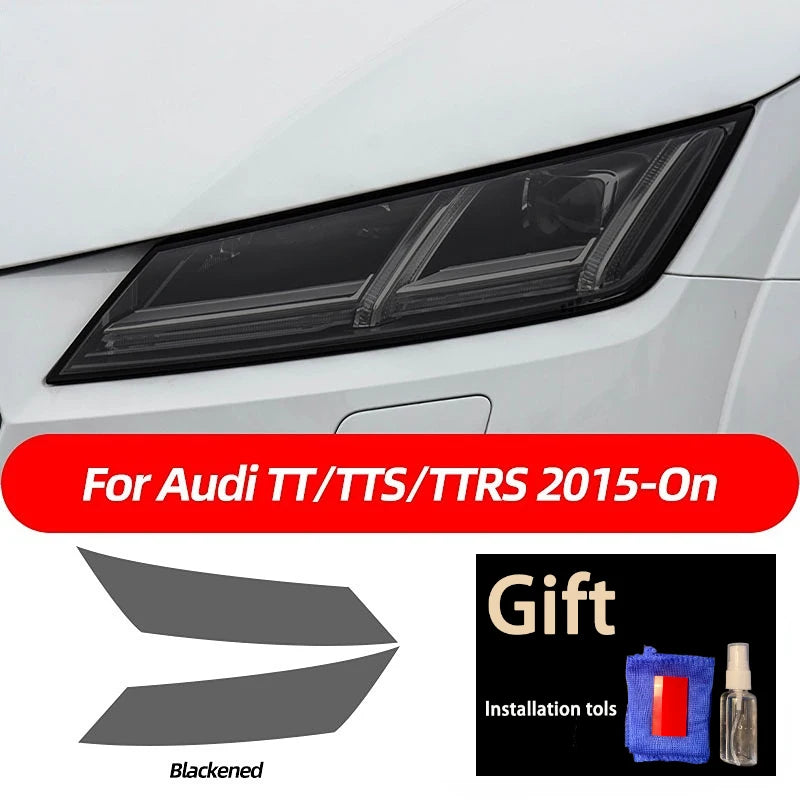 Smoked Black TPU Sticker Car Headlight Protective Film For Audi A3 8V S3 A4 B8 B9 A5 A6 S6 C8 A7 A8 D4 TT TTS Q3 Q5 Q7 Q8 RSQ8