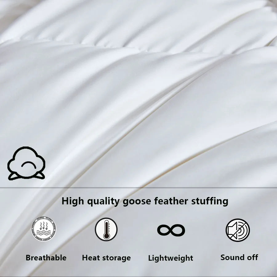 Goose Down Duvet, Quilted Winter Comforter