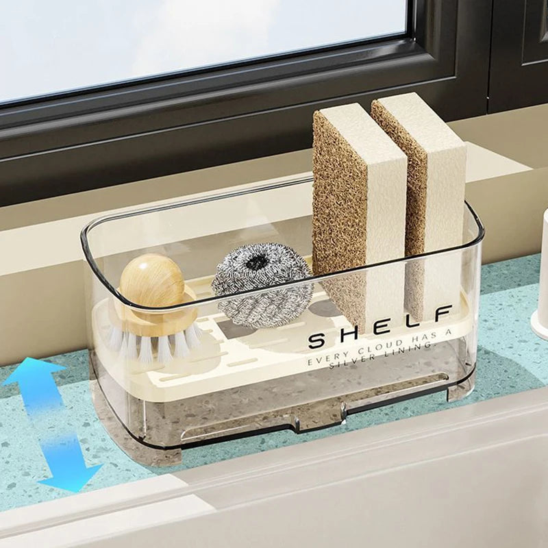 Sink Drain Rack for Sponges and Cleaners - Kitchen Sink Organizer