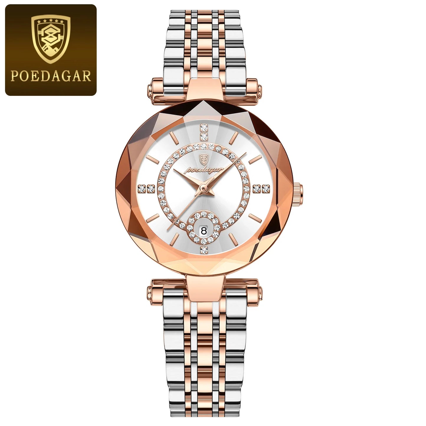 POEDAGAR High Quality Exquisite Wristwatch For Woman Waterproof Stainless Steel Date Quartz Ladies Watch Elegant Women's Watches