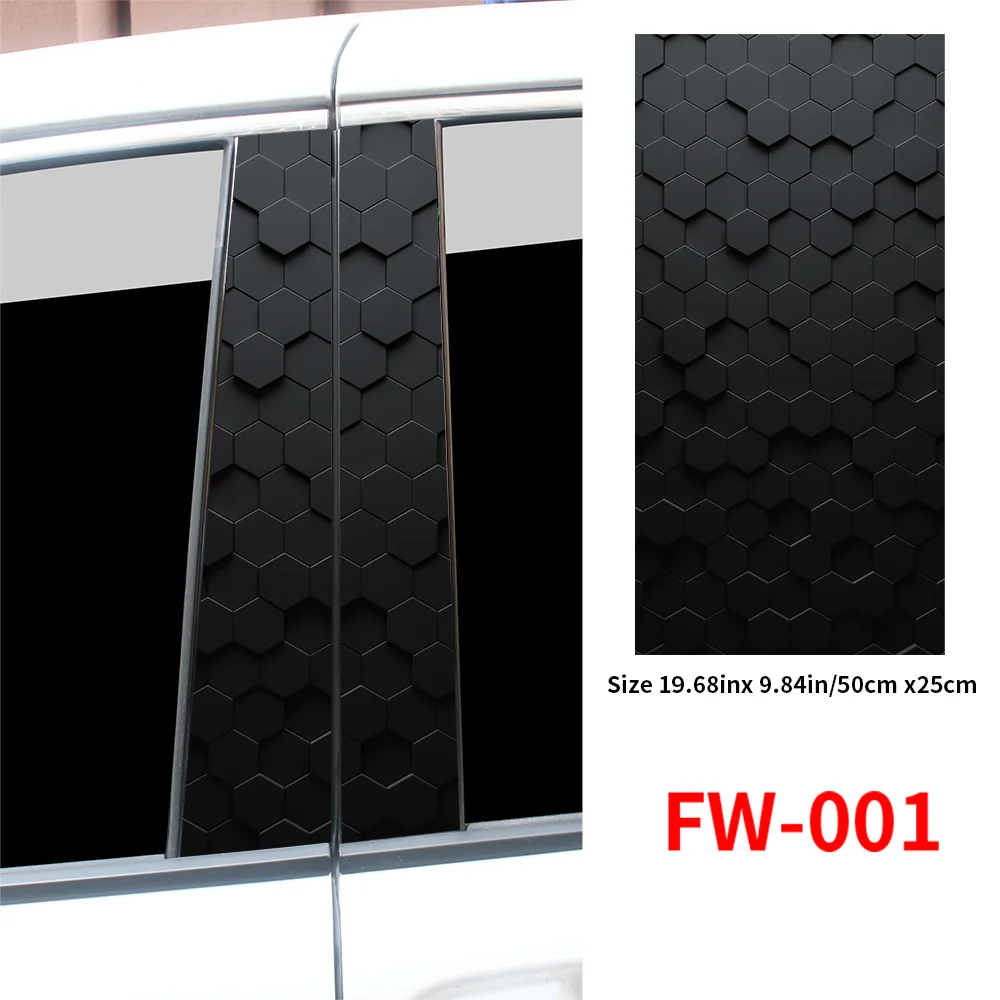 Honeycomb Car Stickers Auto B Pillar Waterproof Funny Decoration Cover Scratches Sunscreen Car Doors Pillar Vinyl Decals