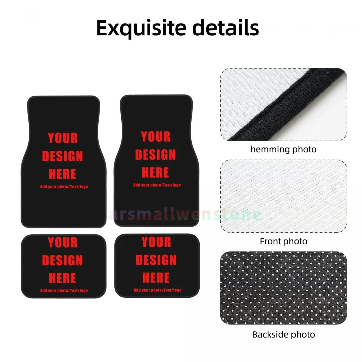 Your Own Design Printed Car Floormat Heavy Duty Front Rear Rubber Floor Mats Carpet Floor Protection Fits Most Vehicles