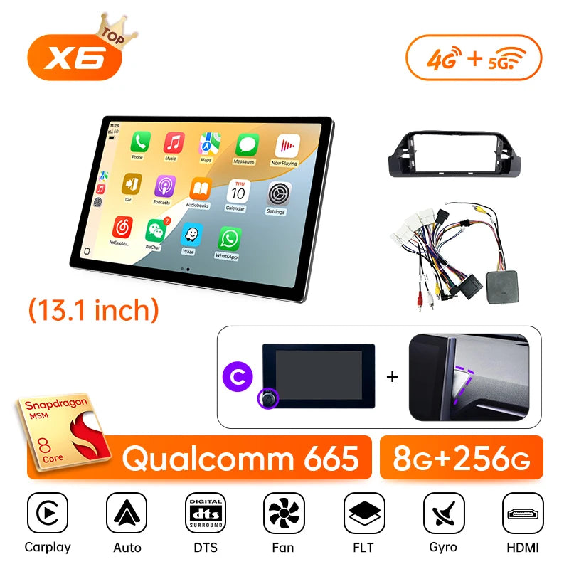 Ainavi 13.1 Car Multimedia For Toyota RAV4 2020 2021 2022 2023 2024 XA50 Android Auto Wireless Carplay 4G Car Radio 2K Screen