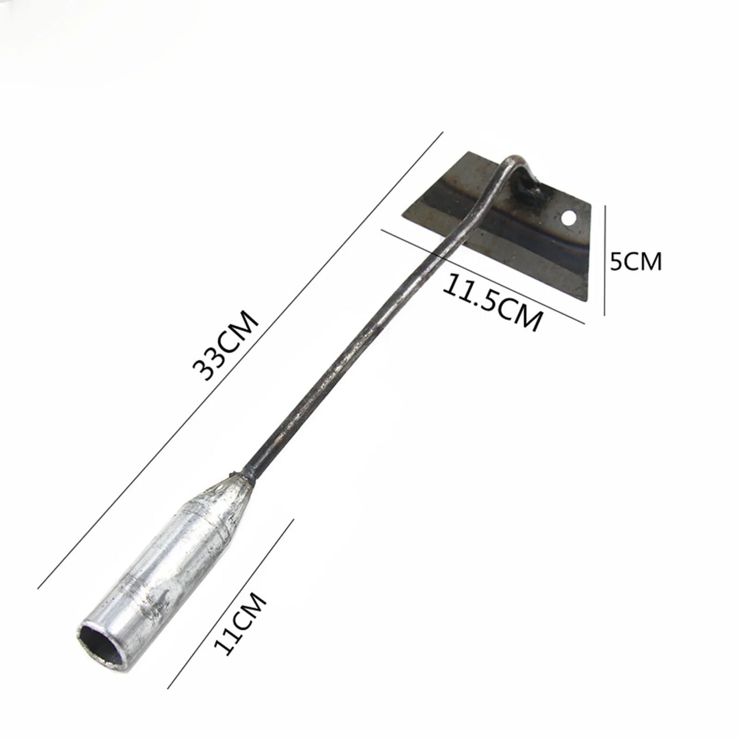 Carbon Steel Garden Hoe & Weeder — Dual-Purpose Hand Weeding Tool