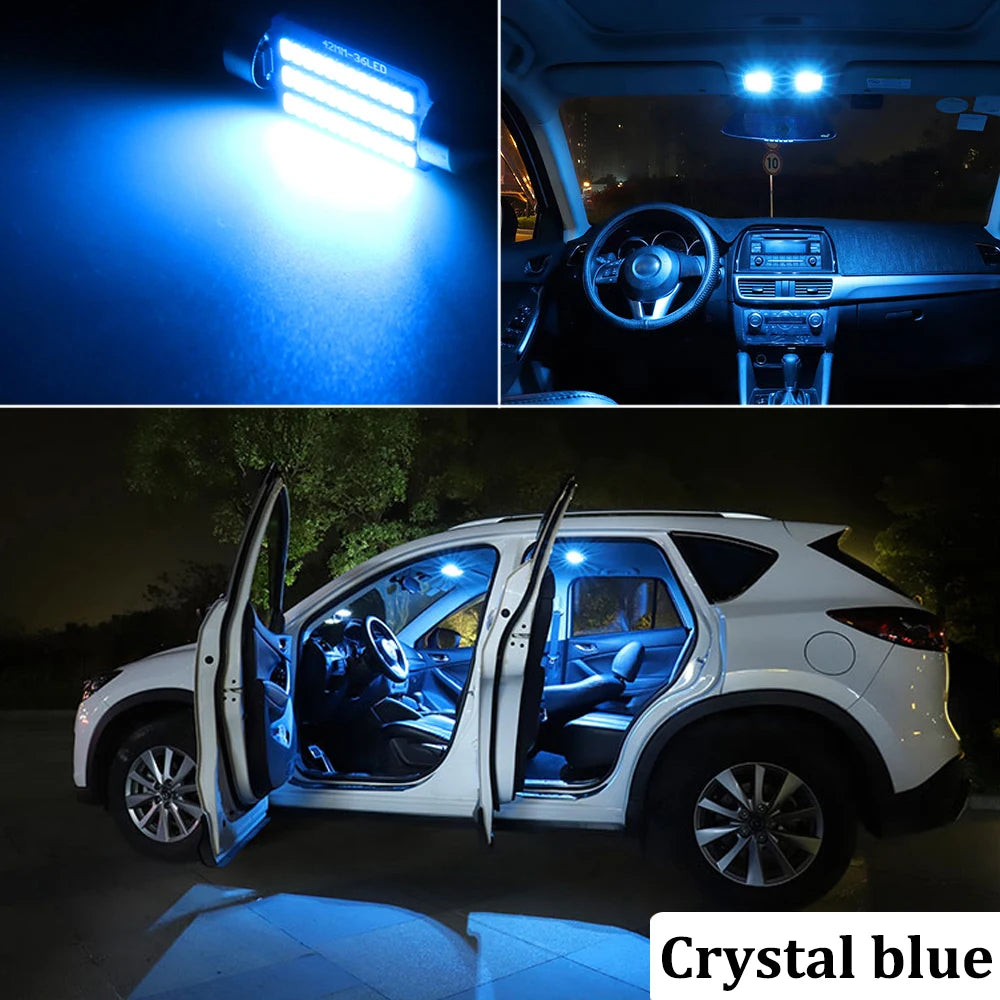 ABRIGHT Car LED Interior Light Canbus For Toyota Land Cruiser 100 Prado 120 150 Highlander CHR RAV4 Prius Avensis Corolla Auris