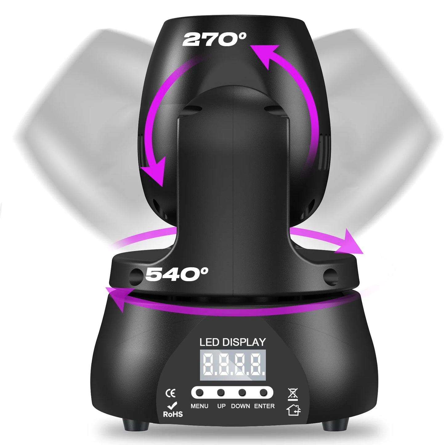 U'King 1/2Pcs 40W Beam Moving Head Light RGBW Disco DJ Lights DMX Stage Light For Wedding Party Concert Nightclub Dance Hall KTV