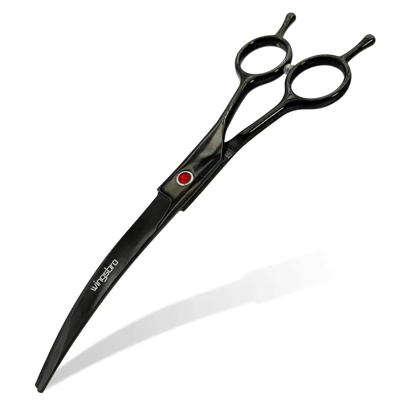7-Inch Curved Pet Grooming Scissors - Left & Right Hand