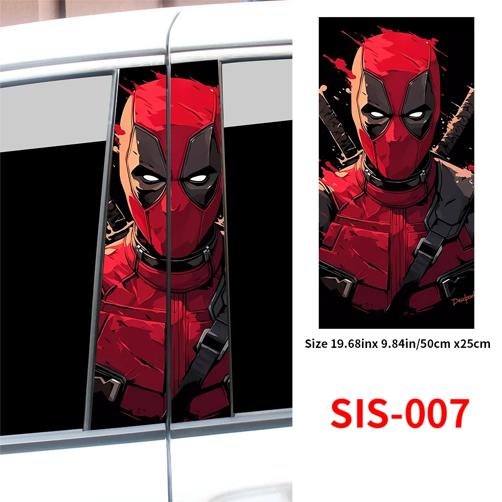 Anime Hero Car Stickers Auto B-pillar Car Center Column Decoration Cover Scratches Waterproof Sunscreen Vinyl Decals Accessories