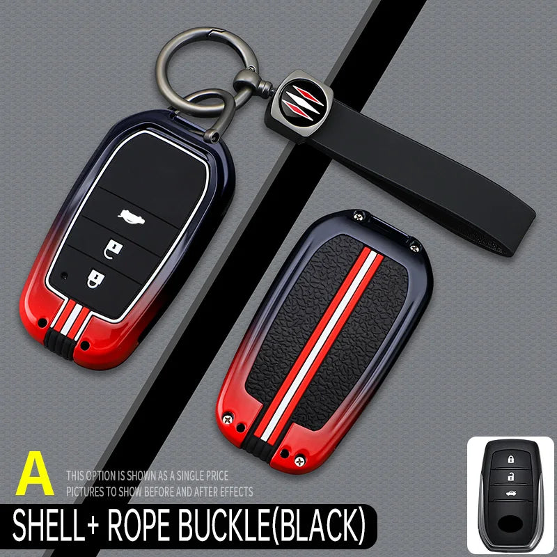 Car Key Case Cover For Toyota CHR Hilux Fortuner Land Cruiser 200 Camry Corolla Crown RAV4 Highland,Car Interior Accessories