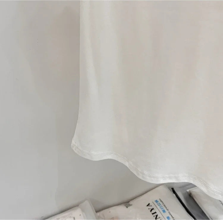 Zjaiss 2026 O-Neck Fashion T-Shirt Summer Sexy Basic Top Solid Short Sleeve Womens Tshirt Casual Korean Tee Streetwear