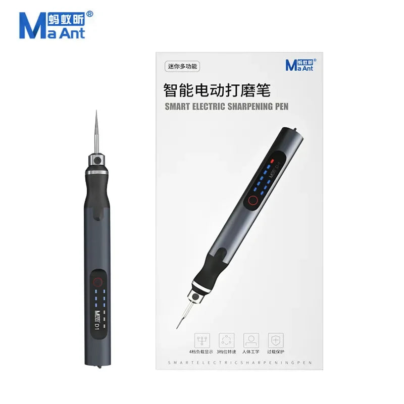MaAnt D1 D2 Electric Grinding Pen Intelligent Charging Engraving Pen Phone CPU IC Polishing Lattice Cutting Tool  OCA  Remover