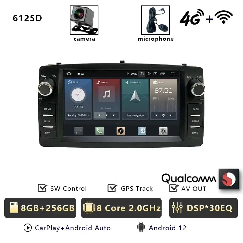 CHSTEK Android 14 Auto Car Radio For Toyota Corolla E120 2000-2006 BYD F3 Wireless Carplay Multimedia WIFI 4G Navigation FM BT