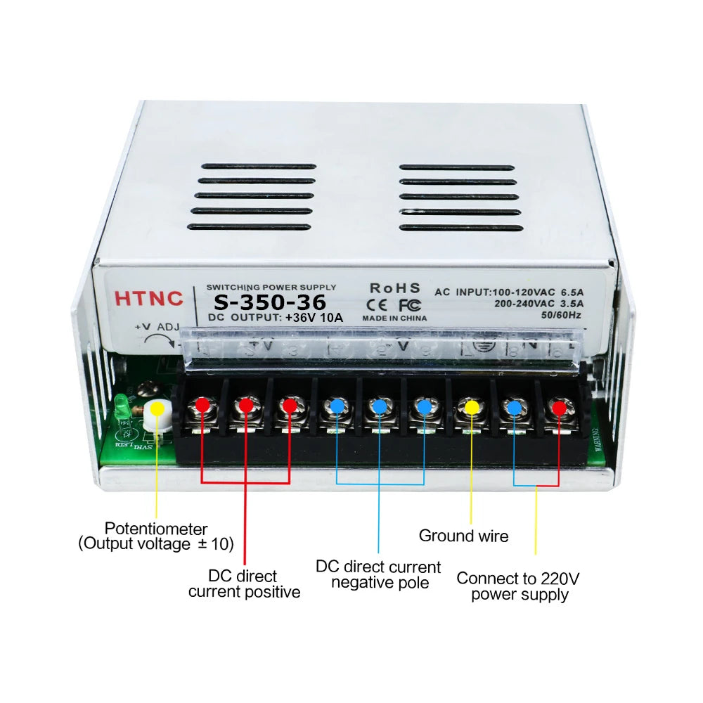 HLTNC 3 4 Axis Kit CNC Nema 23 2.2N 82mm Stepper Motor Driver TB6600 DM542 DM556 USB LPT mach3 Controller + 350W 36V power PSU