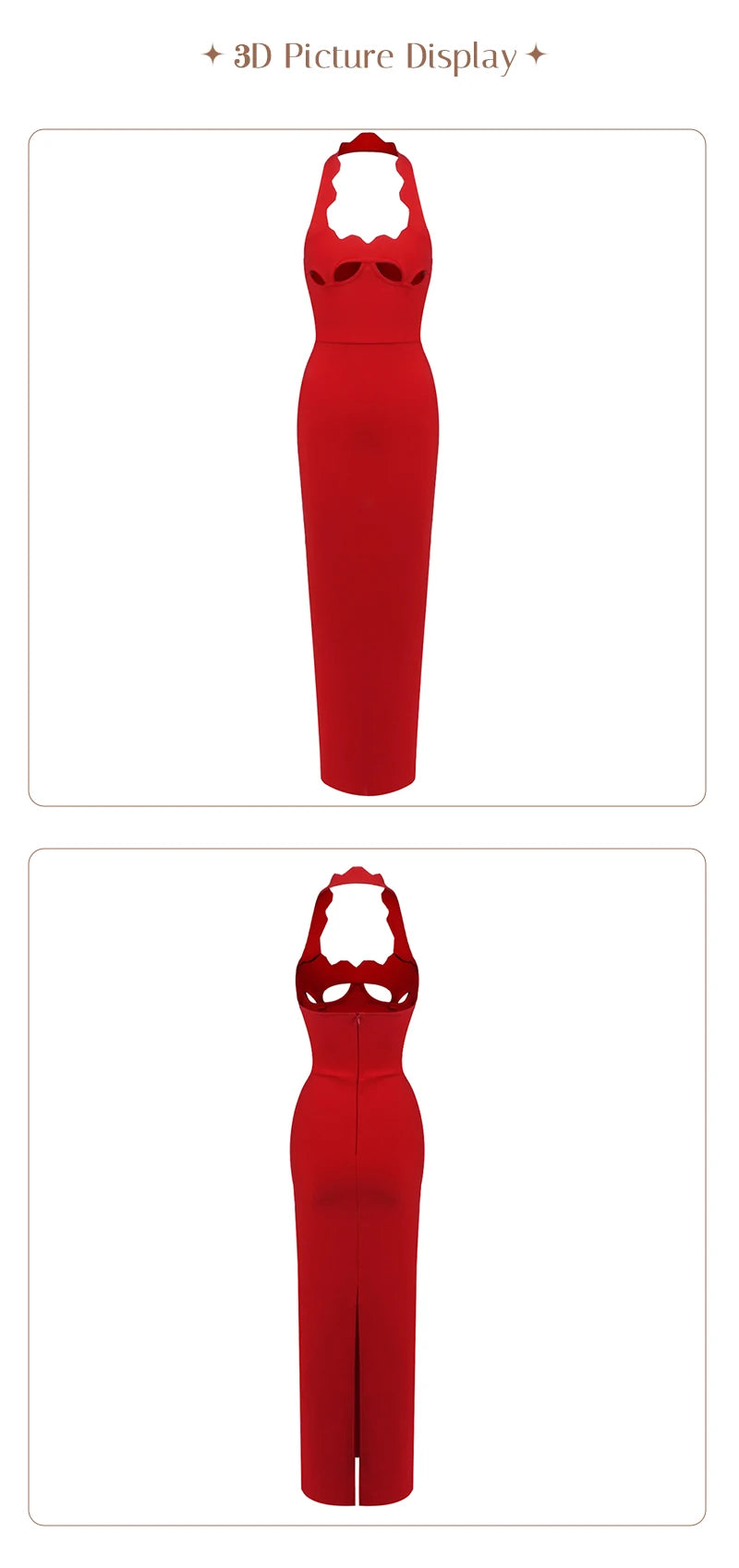 VC Black Halter Elegant Dress For Women 2026 New Summer Evening Party Celebrity Bodycon Long Dress Red Brown Prom Vestido