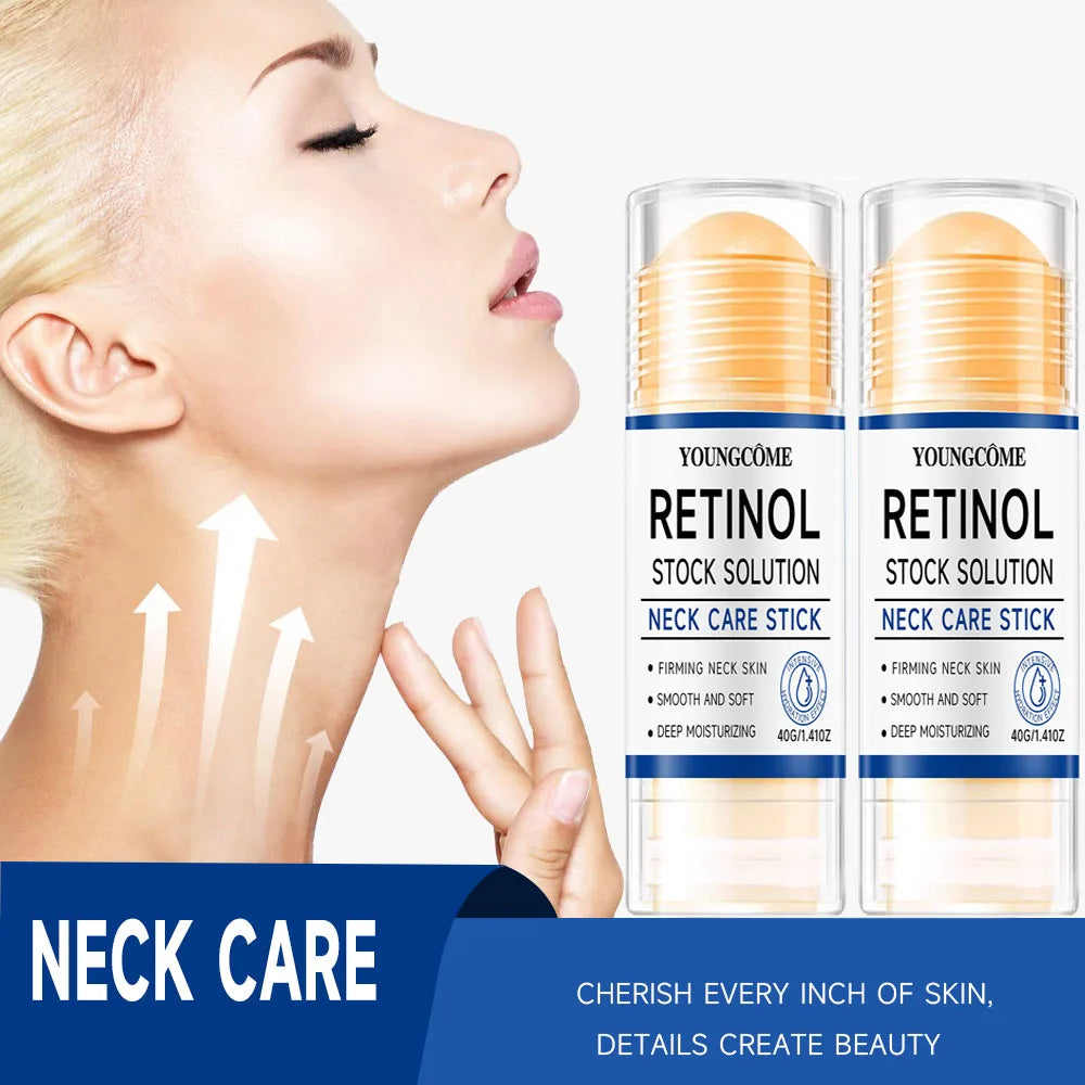 YOUNGCOME Retinol & Collagen Neck Firming Stick 40g – Anti-Aging, Wrinkle Reduction, Dark Spot Correction & Tightening | CPNP Certified | 1, 2 & 4 Pcs