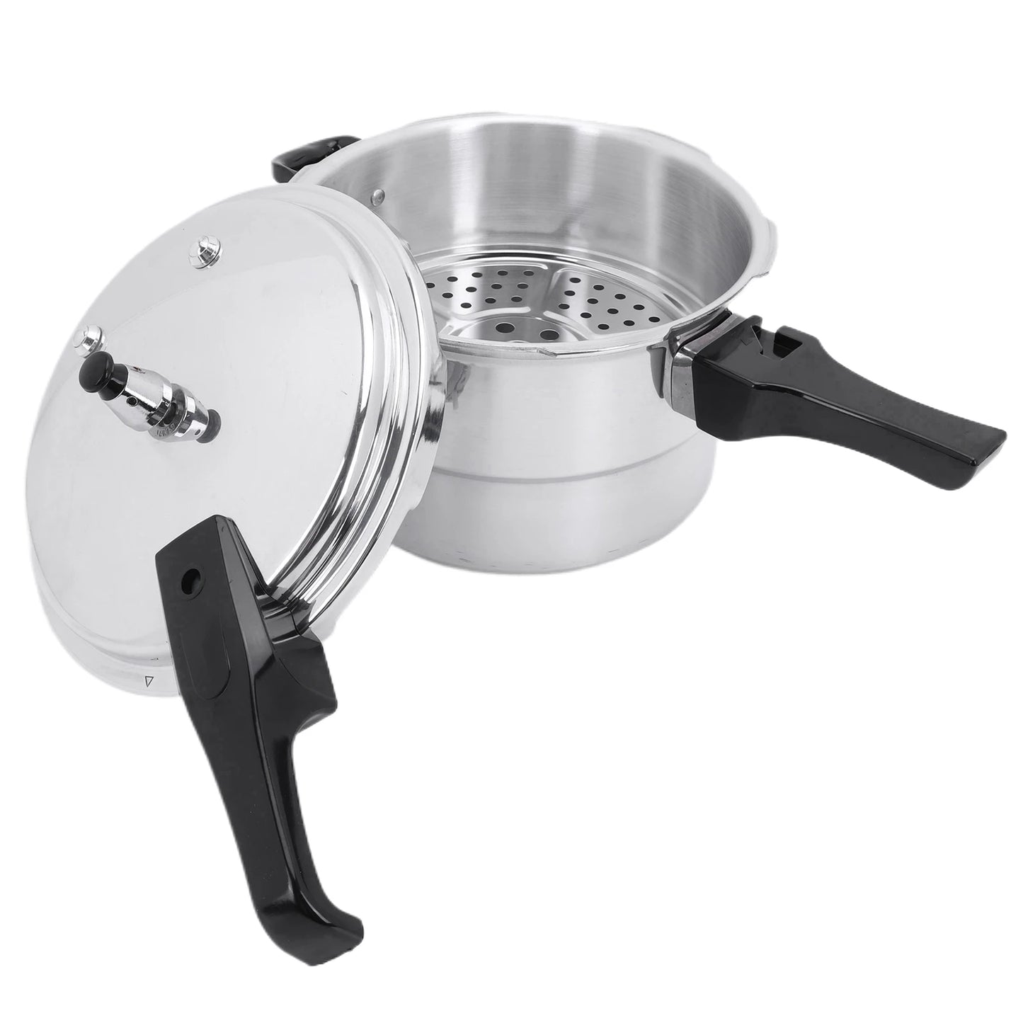 Large Aluminum Pressure Cooker with Steaming Plate - Fast Cooking