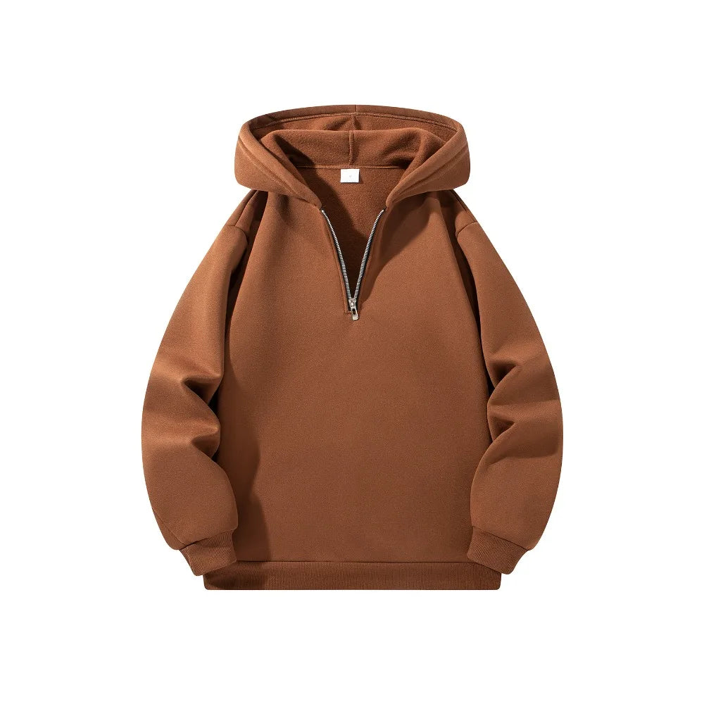 Men's Half-Zip Sweatshirt, Solid Casual Pullover
