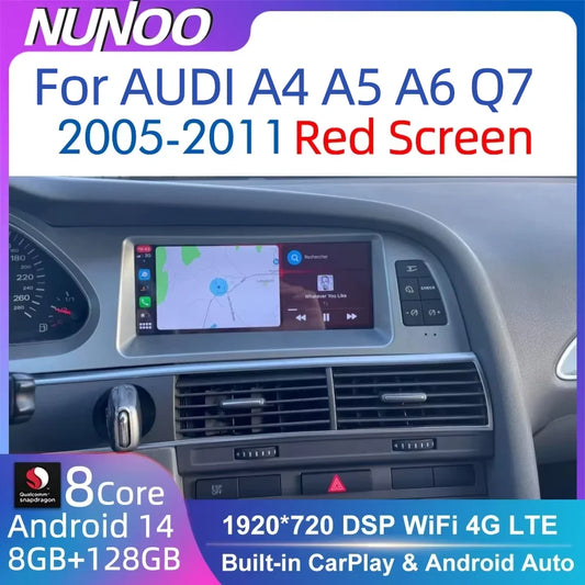 Car Stereo with Apple CarPlay & Android Auto, Compatible with Audi A4 A5 A6 Q7 MMI 2G Basic