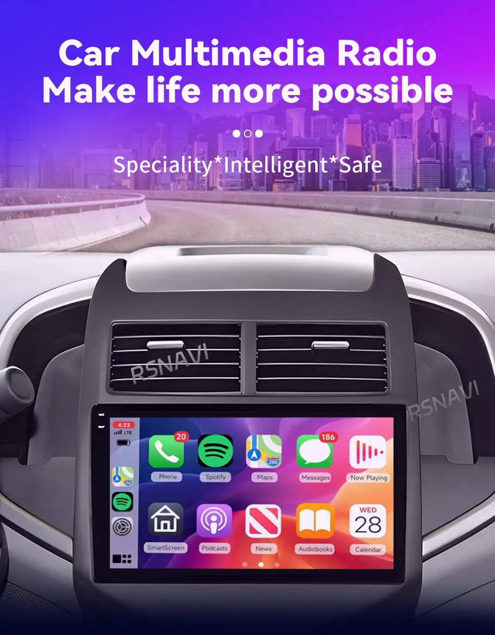 Android 16 CarPlay Auto Car Radio Multimedia Player For Chevrolet Aveo 2 Sonic T300 2011-2015 Navigation GPS 2din Stereo Audio