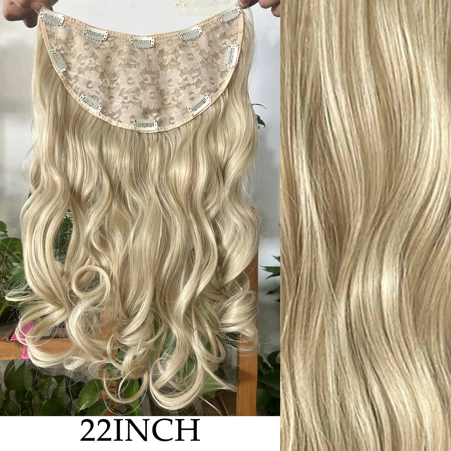 7Pcs/Set 16 Clips Hair Extension Black Long Straight Natural Hair Ombre Hairpiece Heat Resistant Fiber for Women Hairstyle