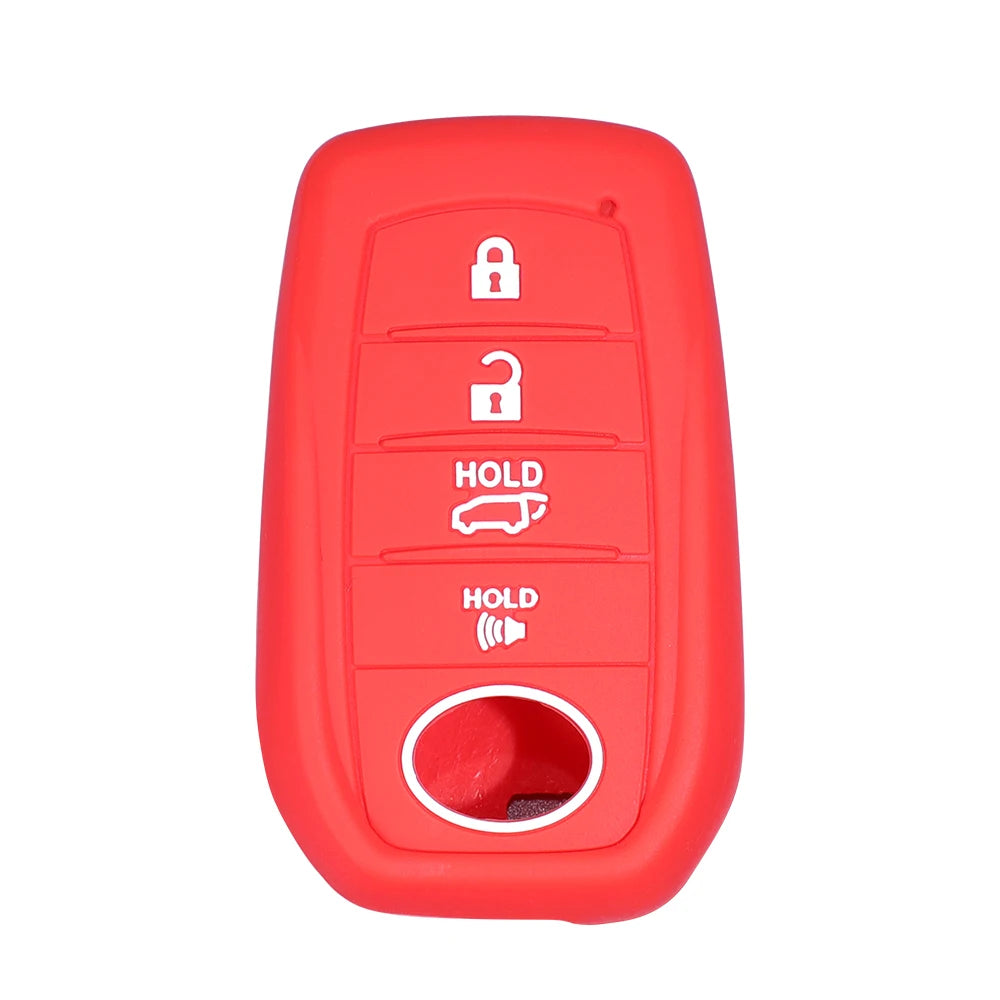 Lcyam Key Fob Cover Case Remote Protector Smooth Silicone Fits for Toyota Rav4 Corolla Camry Hilux Car Accessories Key Cover