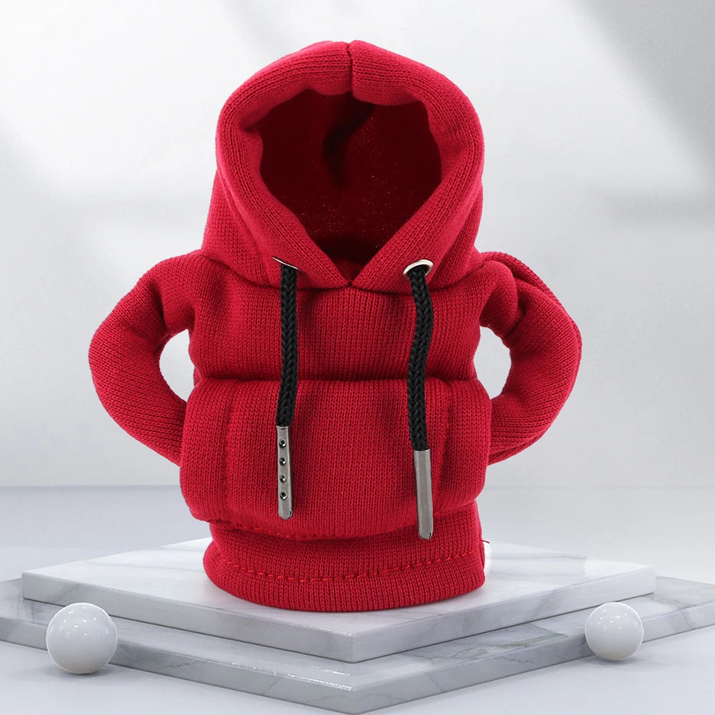Hoodie Car Gear Shift Knob Cover Fashion Gearshift Handle Gear Lever Decorative Hoodie Sweatshirt Cover Auto Interior Accessorie