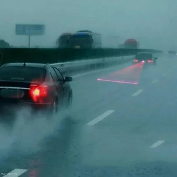 Car LED Laser Light Anti Fog Spotlights LED Anti Collision Taillight Warning Lights Fog Lights Warning Emergency Light Universal