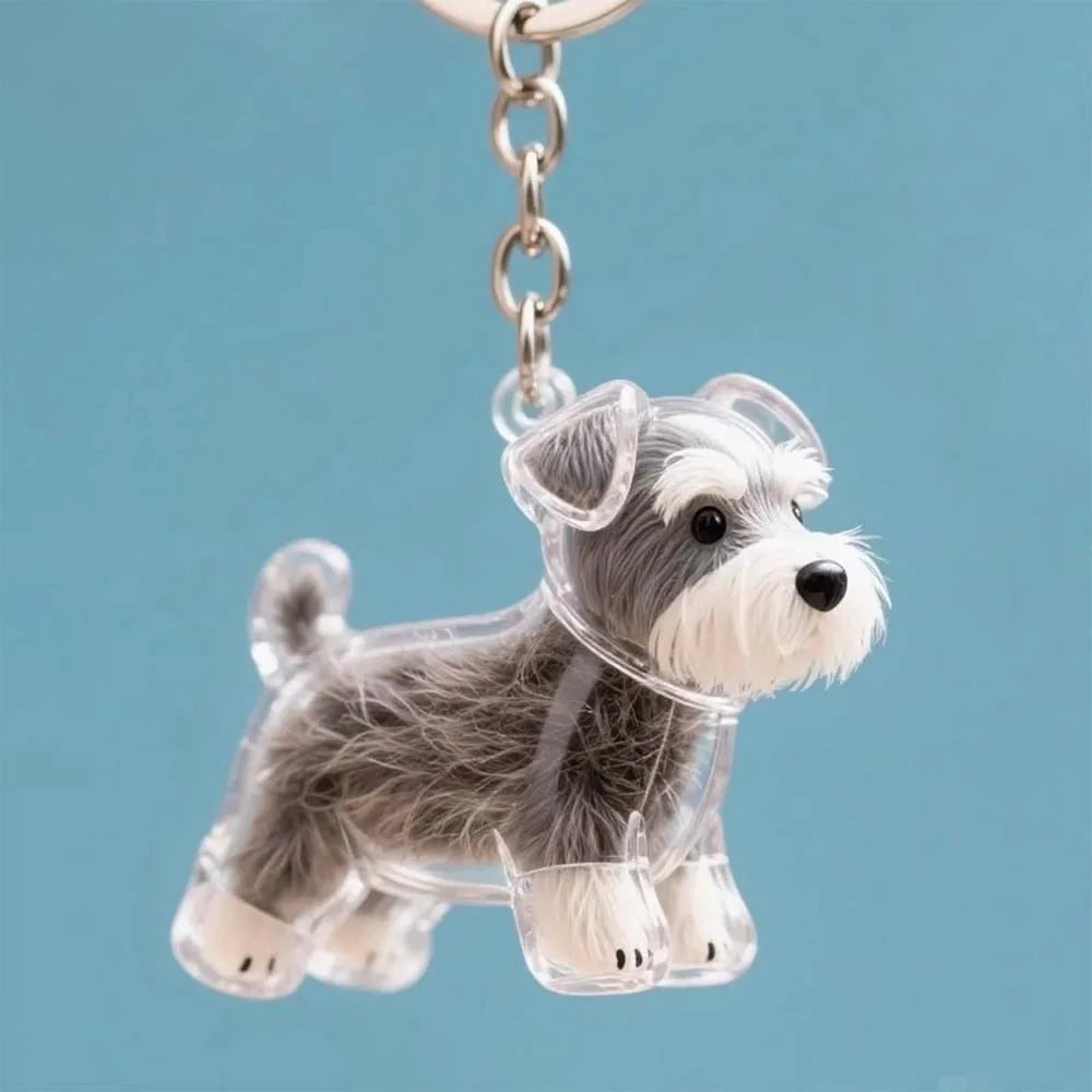 Transparent Pet Fur Keepsake Capsule Cartoon Dog Hair Storage Keychain DIY Hair Storage Decoration Backpack Pendant For Pet Love