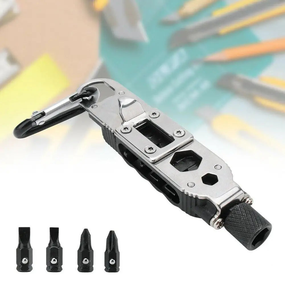 Multifunctional Mini Screwdriver Outdoor EDC Keychain Shape Screwdrivers Portable Steel Repair Tool