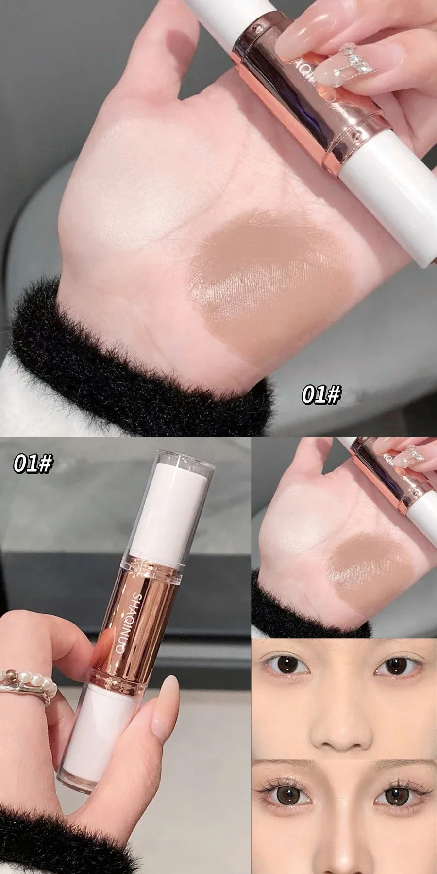 Highlighting&Bronzer Stick Face Brightening Shaping Concealer Pencil 3D Long Lasting Corrector Nose Shadow Contouring Cosmetics