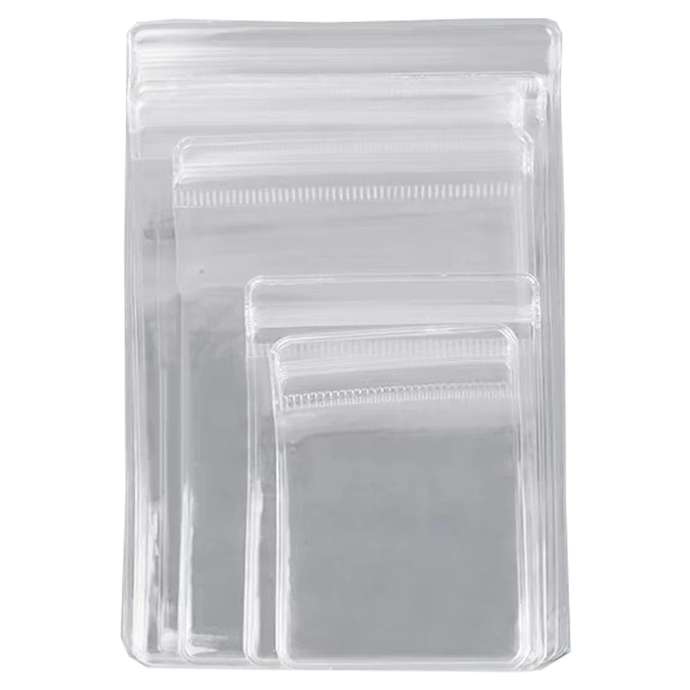 100Pcs/Lot PVC Anti-oxidation Clear Zip Lock Bag Jewelry Jade Gift Craft Storage Packaging Pouches Reusable Resealable Grip Seal