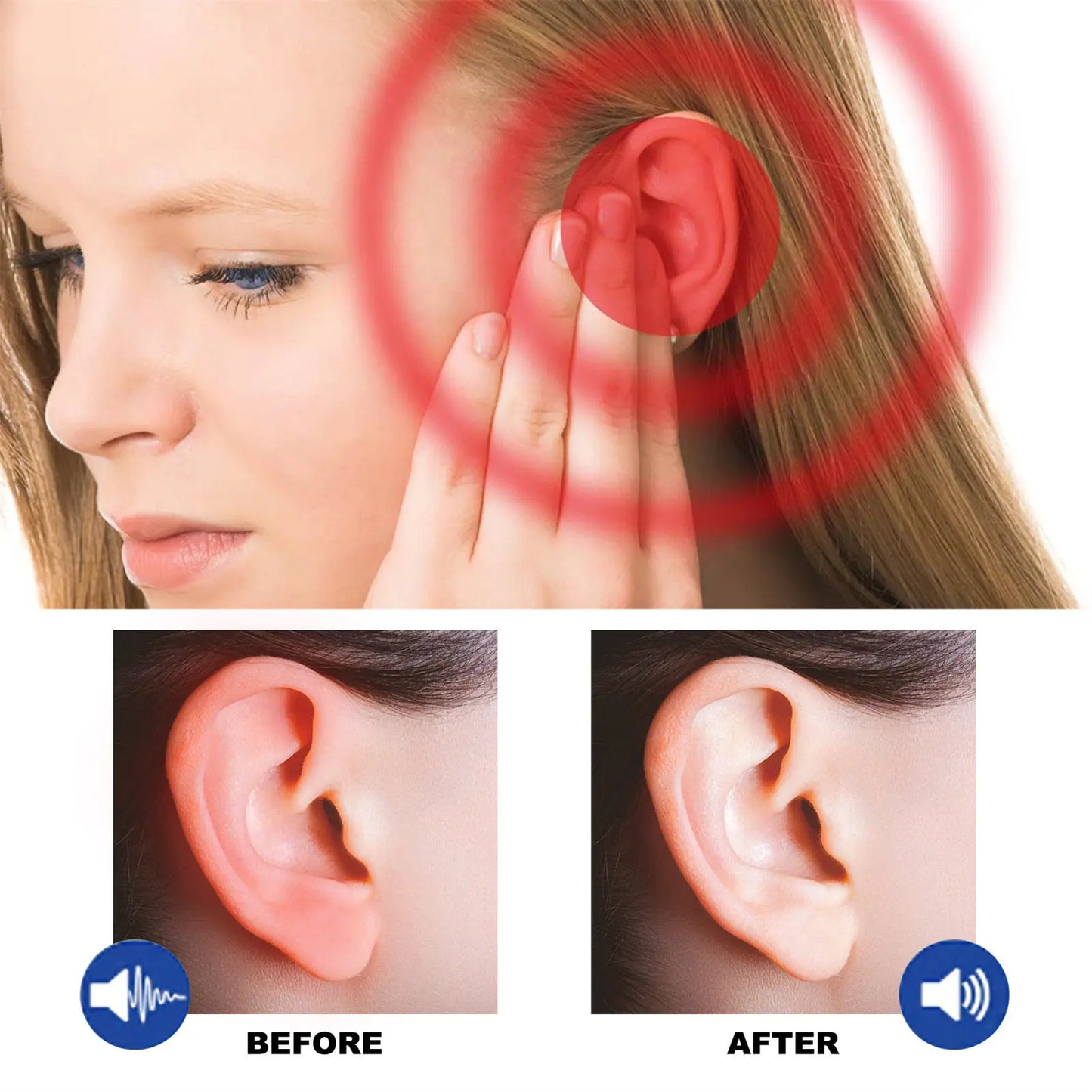60ml Tinnitus Relief Spray Quick Dry Formula Ear Cleaning Solution Gift for Parents Wife Husband