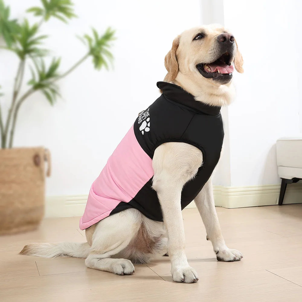 Winter Big Dog Jacket Coat Windproof Clothes For Medium Large Dogs Labrador Vest Outfits Cozy Warm Golden Retriever Pet Apparel
