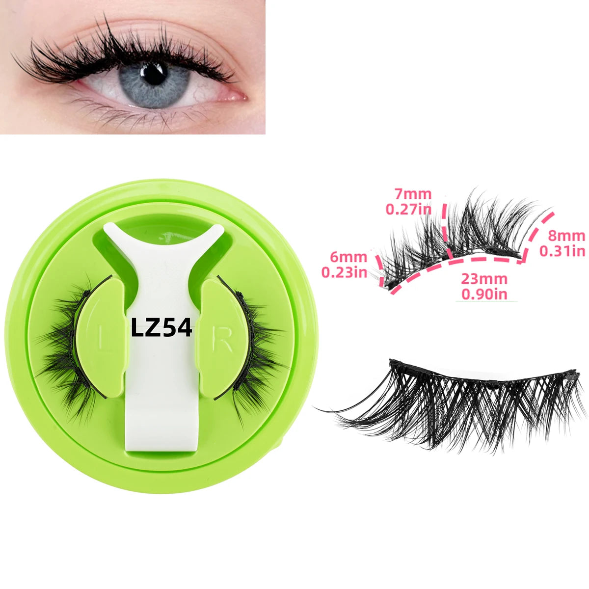 3D Magnetic Eyelashes with Tweezer – Reusable No-Glue False Lashes