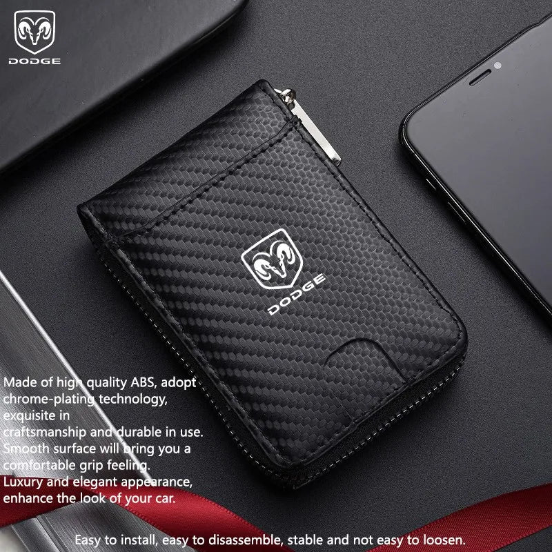 Dodge Leather Slim Card Wallet - Ram, Journey, Charger, Challenger