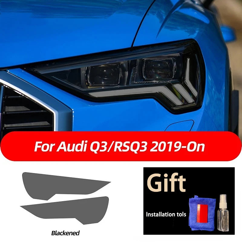 Smoked Black TPU Sticker Car Headlight Protective Film For Audi A3 8V S3 A4 B8 B9 A5 A6 S6 C8 A7 A8 D4 TT TTS Q3 Q5 Q7 Q8 RSQ8