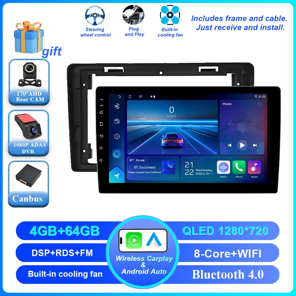 Car Android 15 Radio Stereo For Citroen Berlingo B9 Peugeot Partner 2008 - 2019 wireless CarPlay Android Auto No 2 din 2din DVD