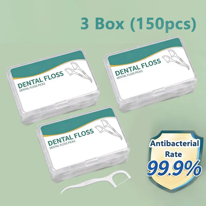 1/2/5/10 Box Portable Disposable Dental Floss Plastic Toothpick High-tension Dental Floss Stick Dental Floss Box ﻿Oral Care