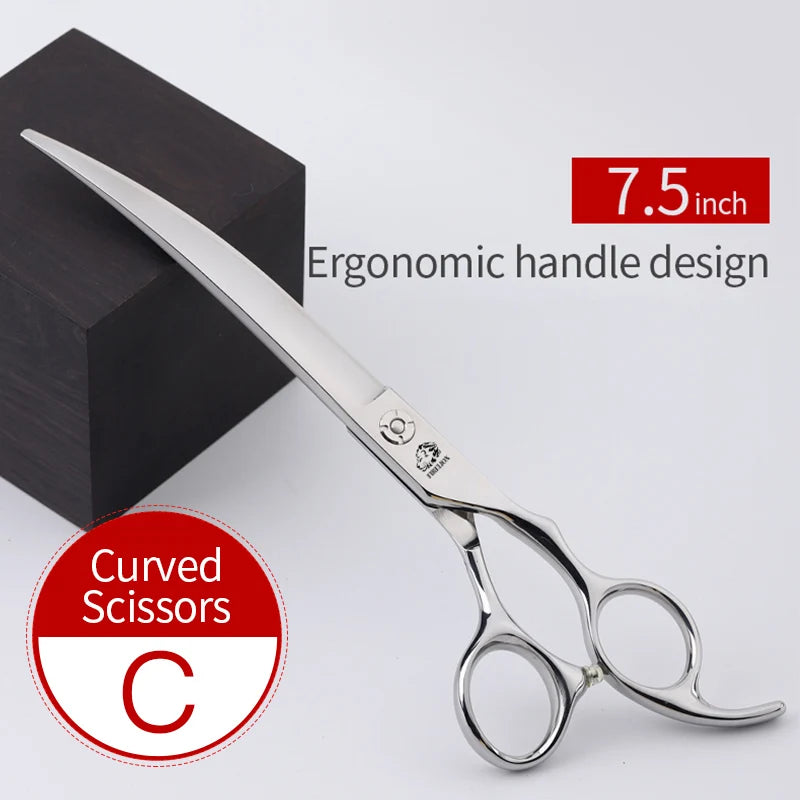 440C Steel Curved Dog Grooming Shears - 7 to 8 Inch – photo 3