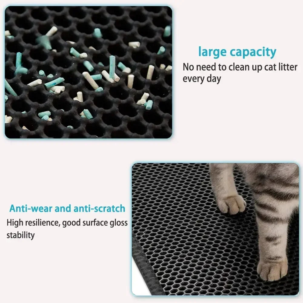 Double Layer Cat Litter Mat - Waterproof Washable Sand Pad – photo 4