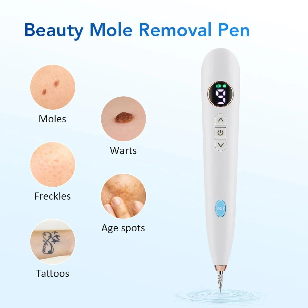 Laser Tattoo Mole Removal Pen 9 Modes LCD Plasma Pen Skin Care Tools Tag Removal Freckle Wart Dark Spot Remover Beauty Care Tool